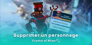 supprimer un personnage dans Crystal of Atlan