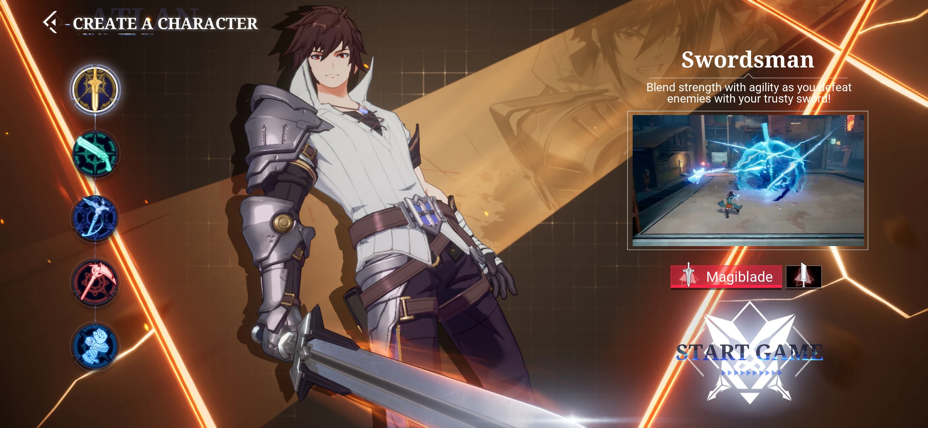 Crystal of Atlan classes swordsman