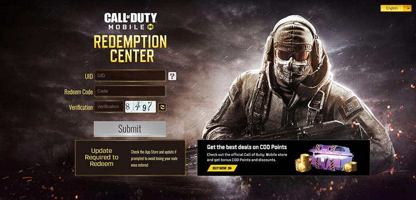 Call of Duty Mobile code exchange centre