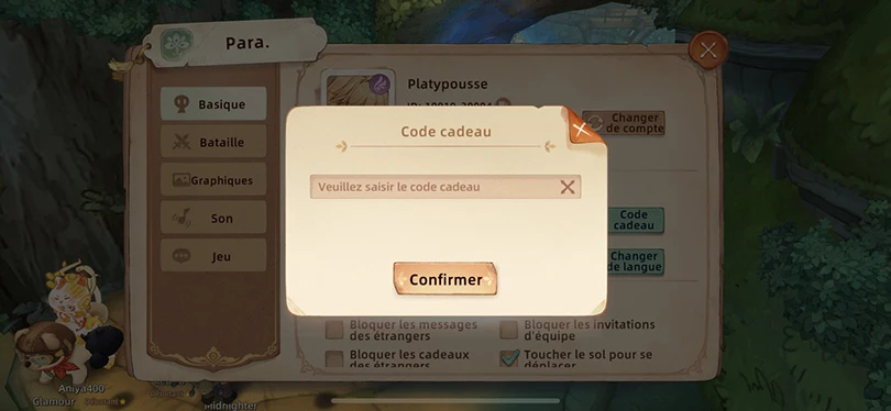 Entrer les codes Tree of Savior: NEO