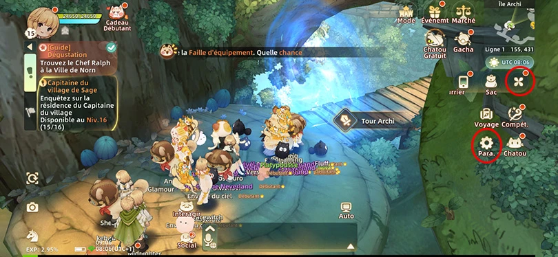 Le menu des codes Tree of Savior: NEO