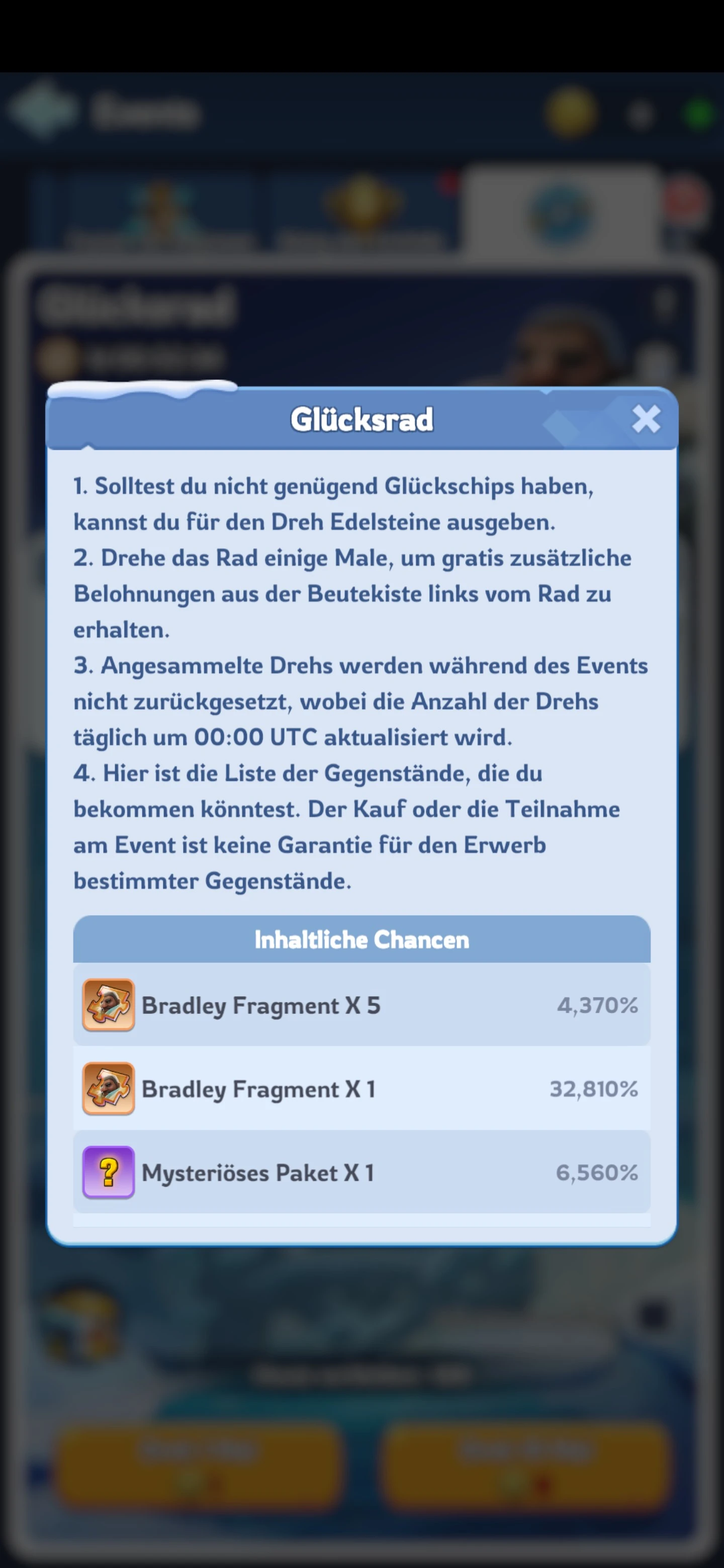 Rad-Belohnungen in Lucky Wheel Whiteout Survival