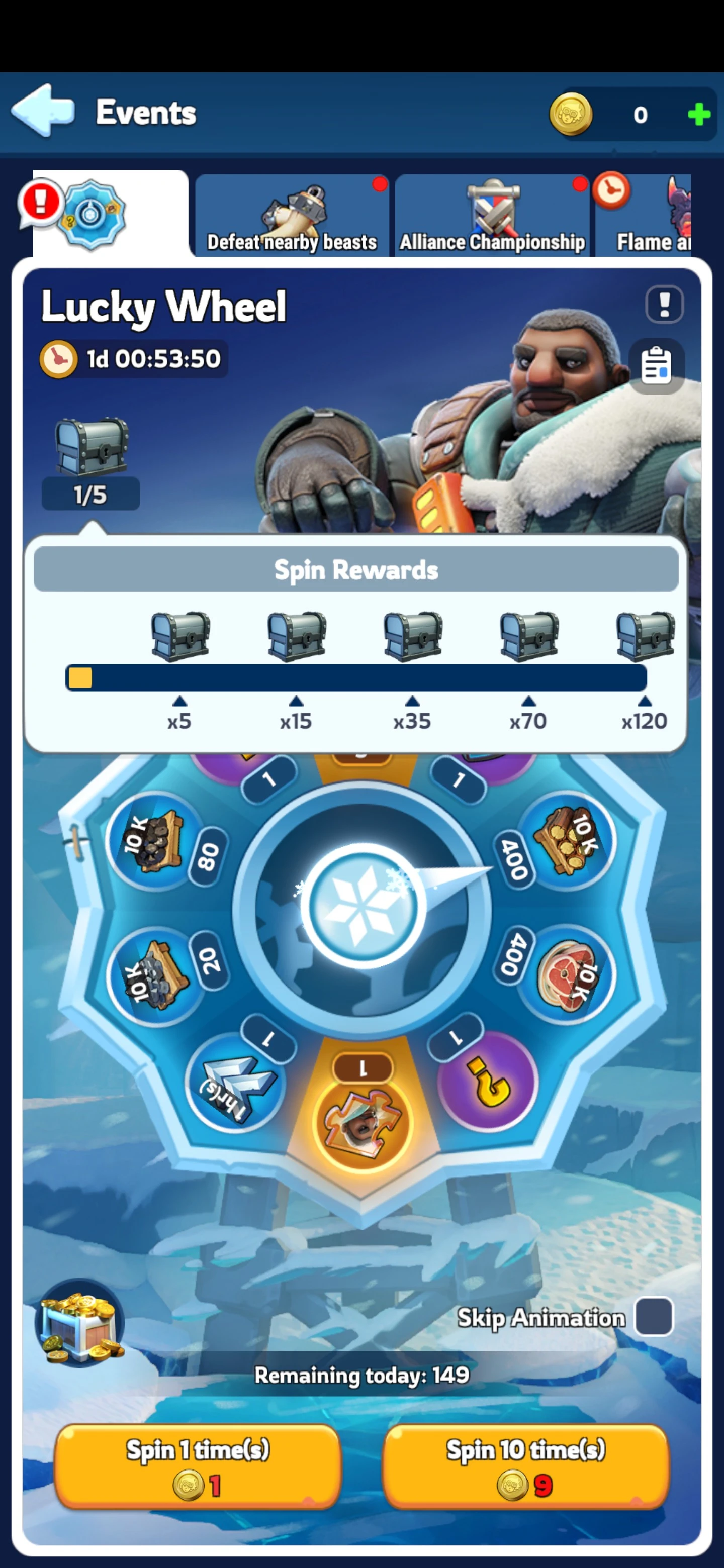 rewards Lucky Wheel Whiteout Survival 