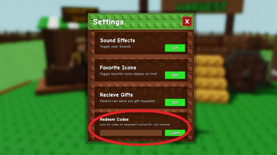 Entrer les codes Grow a Garden