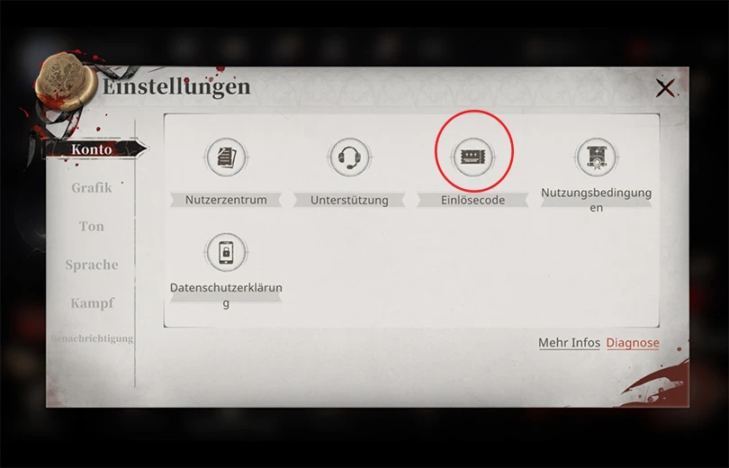 Option der Codes Silver and Blood