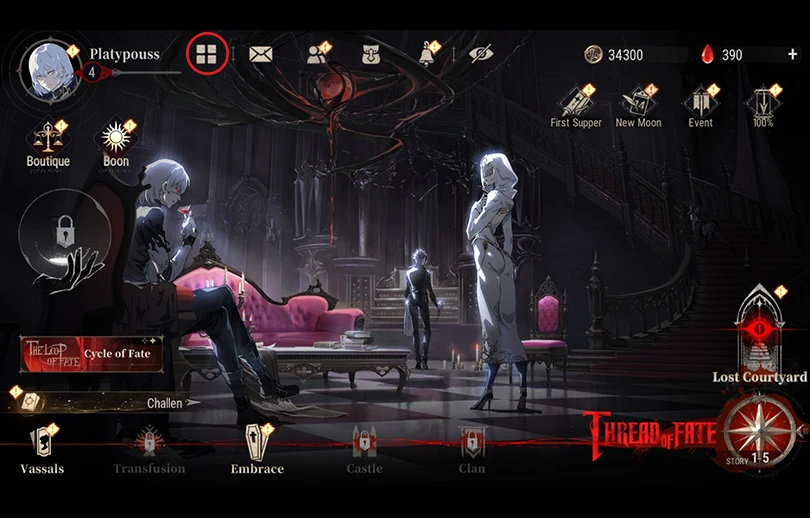 Silver and Blood code settings