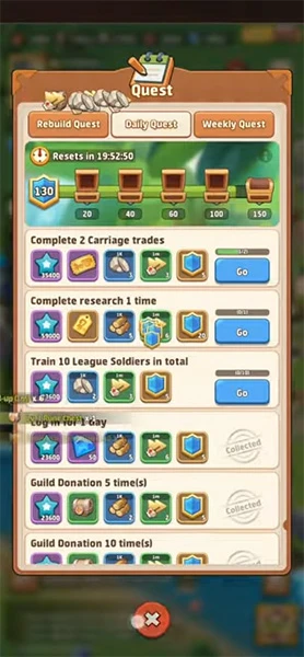 Guild arms race quests