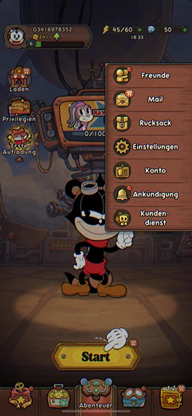 Einstellungen vonAcecraft