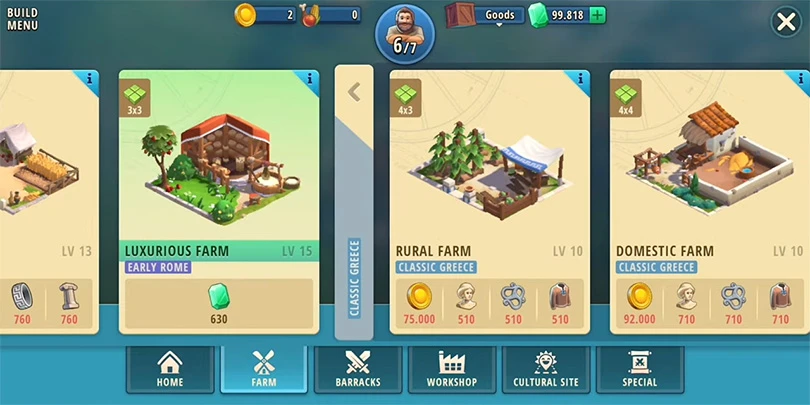 Construction in the Heroes of History beginner's guide