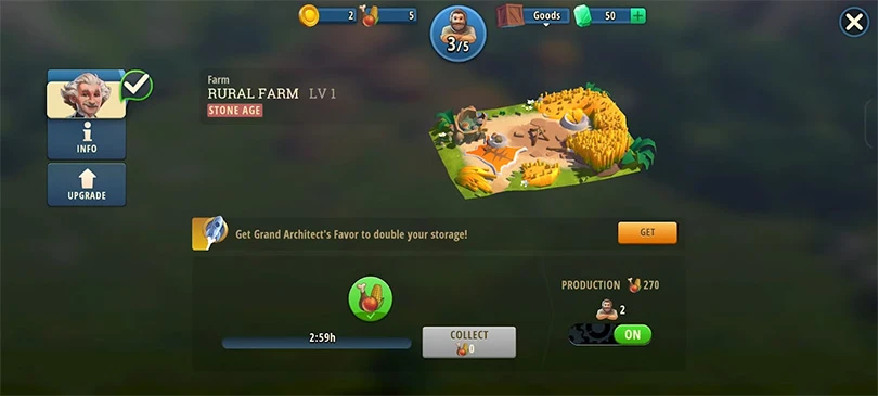 Building farms in Heroes of History