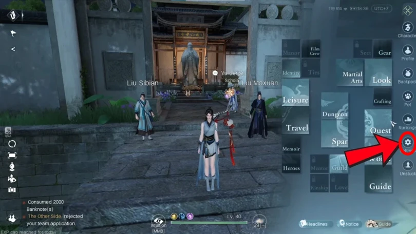 Settings für die Sword of Justice-Codes