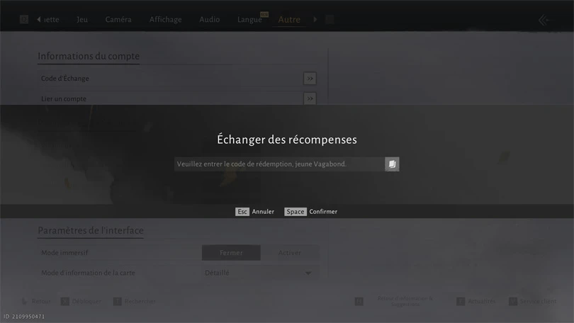 Entrer les codes Where Winds Meet Mobile