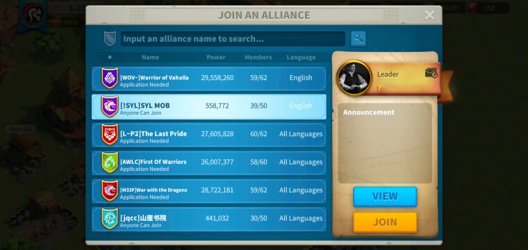Join an alliance to reach 10 million power Rise of Kingdoms