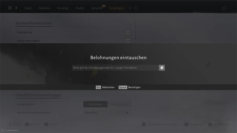 Where Winds Meet Mobile Codes eingeben