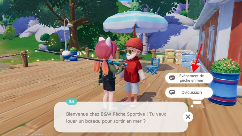 Participer aux événements de pêche dans Heartopia