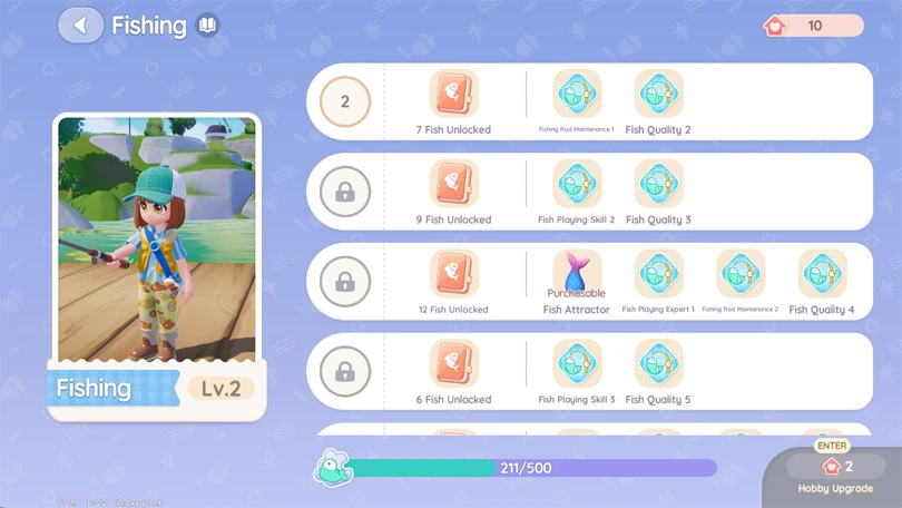 Verbessere den Fischfang in Heartopia