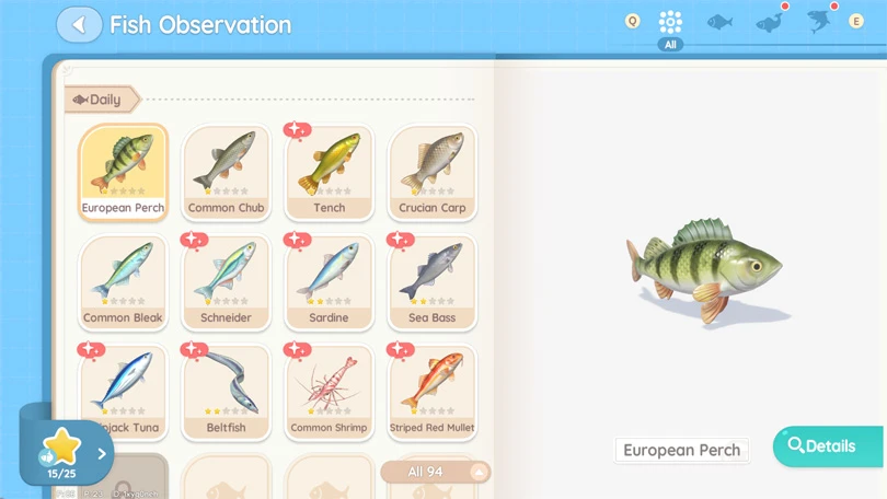 Fischbeobachtung in Heartopia