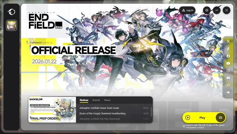 Arknights: Endfield &uuml;ber den offiziellen Launcher starten