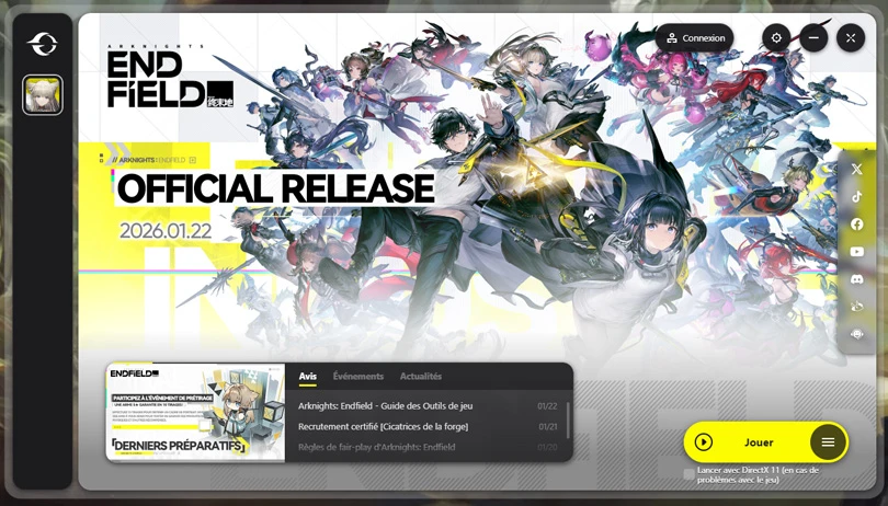 Jouer à Arknights: Endfield sur PC via le launcher officiel