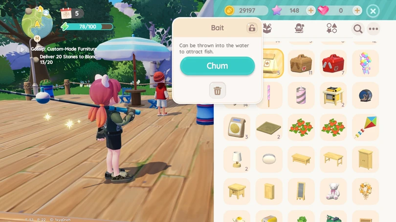 Vanya's fishing bait in Heartopia