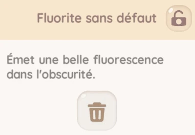 Description de la Fluorite sans défaut dans Heartopia