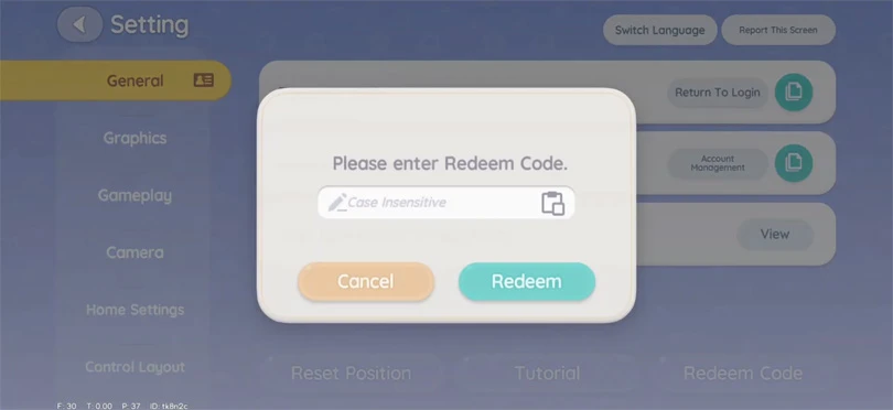 Entrer l'un des codes Heartopia