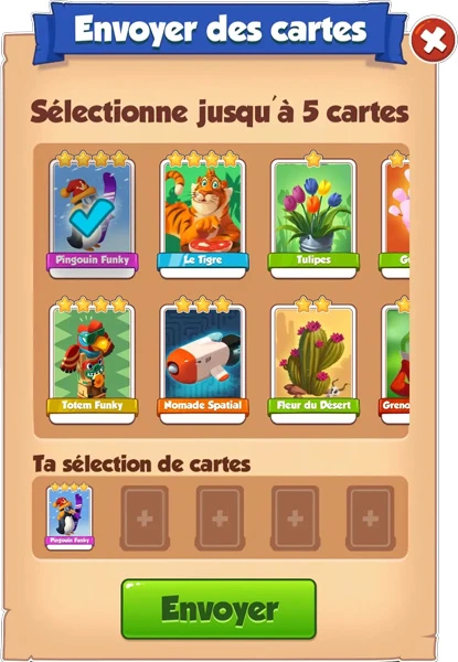 échanger des cartes sur Coin Master pour des tours gratuits