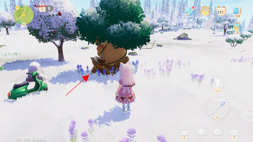 Befreie die glitschige Eiche in Heartopia