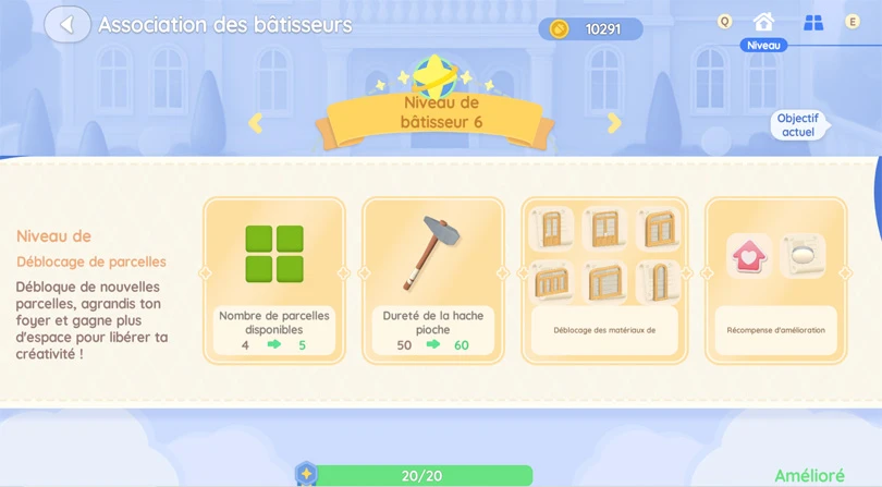 Guide Heartopia du niveau de bâtisseur