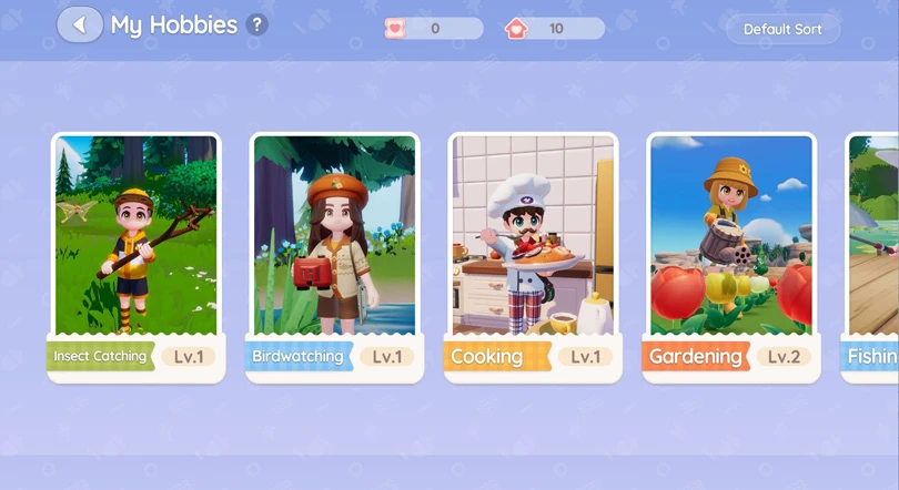 Hobbies in Heartopia