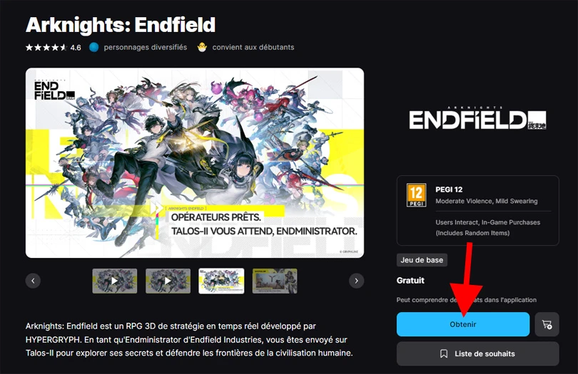 Jouer &agrave; Arknights: Endfield sur PC avec EGS