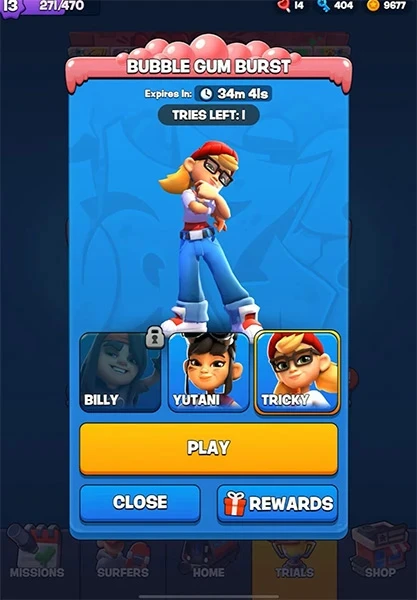 Ein Charakter aus Subway Surfers City