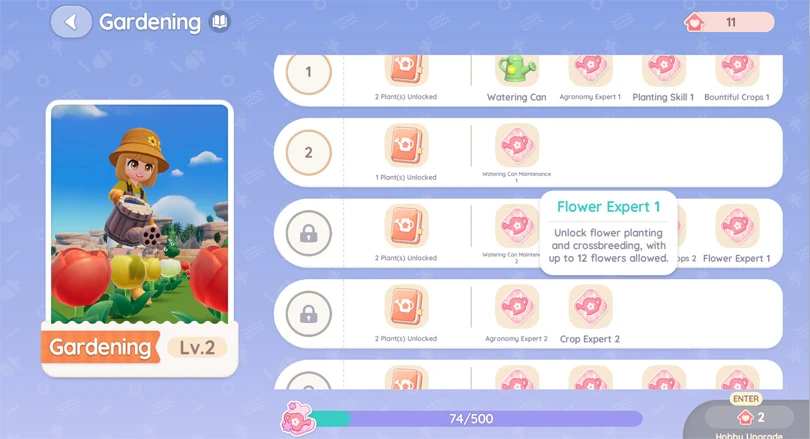 Level 3 gardening to unlock the hybridisation of Heartopia