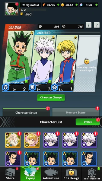 Composer les meilleures teams HunterxHunter NenxSurvivor