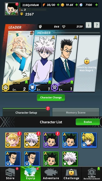 Build the best HunterxHunter NenxSurvivor teams
