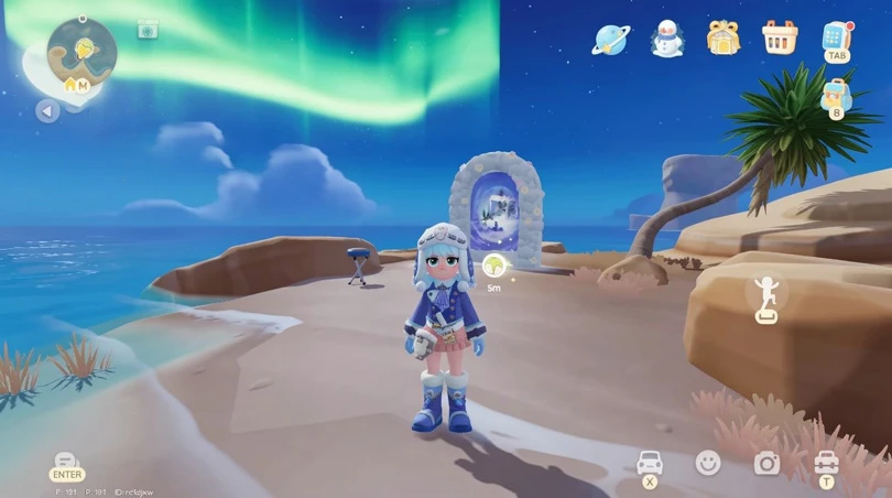 In Heartopia das Polarlicht bewundern