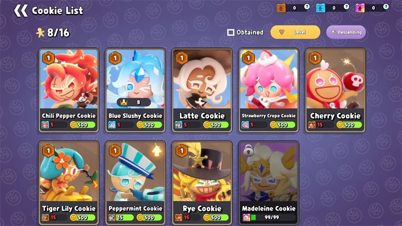Die Charaktere f&uuml;r die Voranmeldung bei CookieRun: OvenSmash