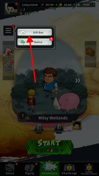 Ingame-Nachrichten für die Codes HUNTER×HUNTER NEN×SURVIVOR