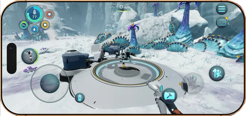 Le craft dans Subnautica Below Zero mobile