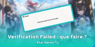 "Verification Failed" sur Star Savior