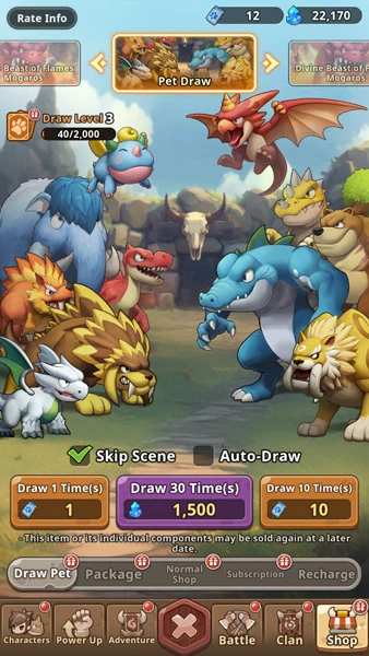Tierziehen in StoneAge: Idle Adventure