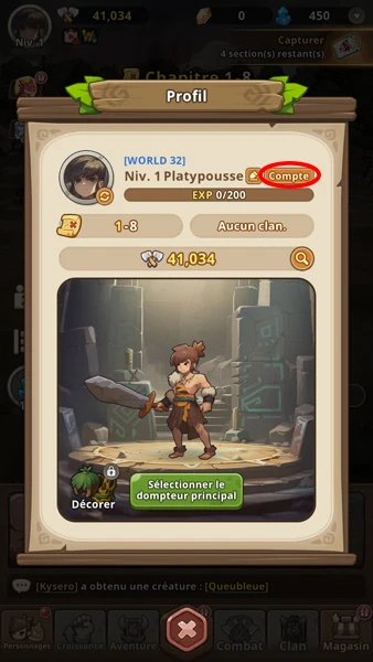 Récupérer les codes StoneAge: Idle Adventure, étape 2