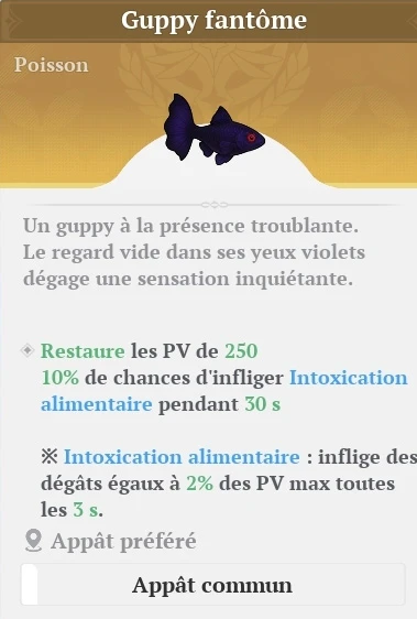 Infos sur le Guppy Fantôme de Seven Deadly Sins: Origin