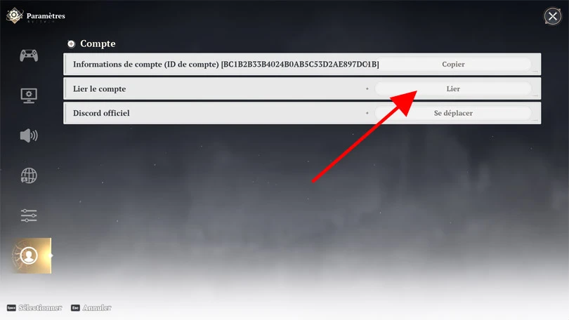 Lier son compte 7DS: Origin
