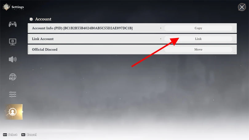 Link your 7DS: Origin account from the game settings