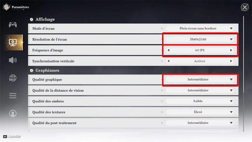 Optimiser la config de 7DS: Origin