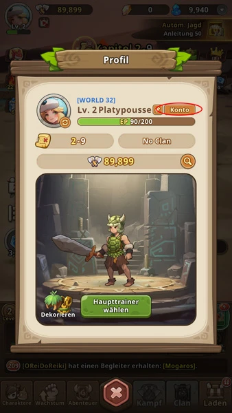Wiederherstellen der StoneAge: Idle Adventure Codes, Schritt 2