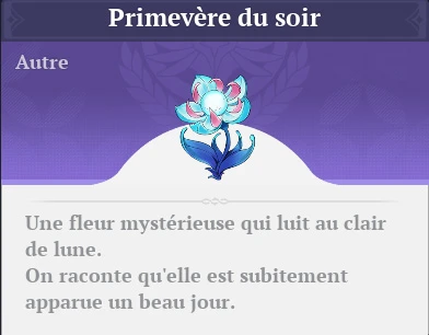 Infos sur la Primevère du soir dans 7DS: Origin