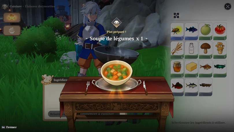 Cuisiner la soupe de légumes Seven Deadly Sins: Origin