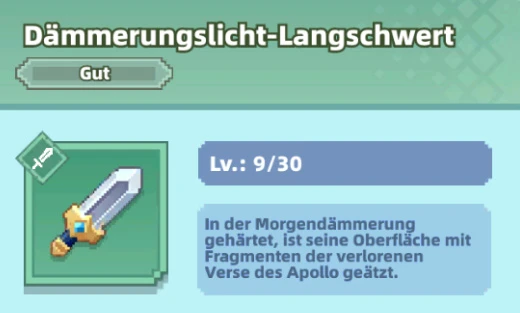 Dämmerungslicht-Langschwert des Dicero Großschwert Build 